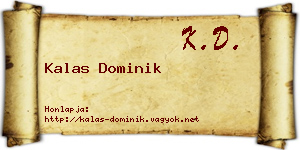 Kalas Dominik névjegykártya
